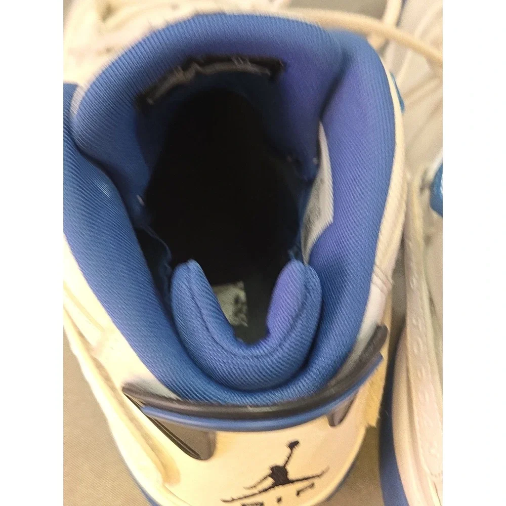 Jordan 6 Rings White/Dark Marina Blue/Black Men's Mid Top Lace Up 322992-114